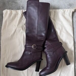 Ulla Johnson, Devon Knee High Boot in Oxblood, size 37.